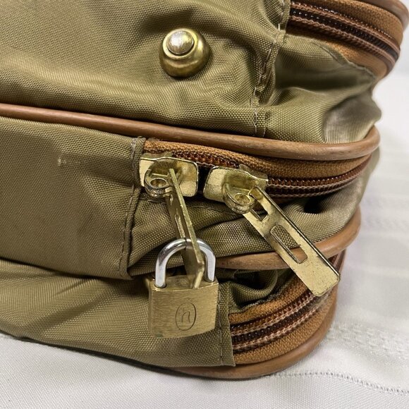 Hartmann Nylon Leather Trim Weekender Bag Luggage Garment Travel w/ Locks & Keys - Picture 12 of 13